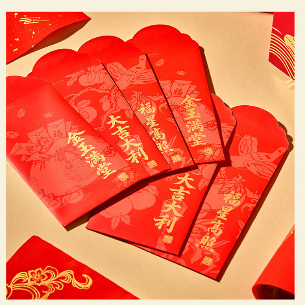 Chinese New Year gold foil red envelopes