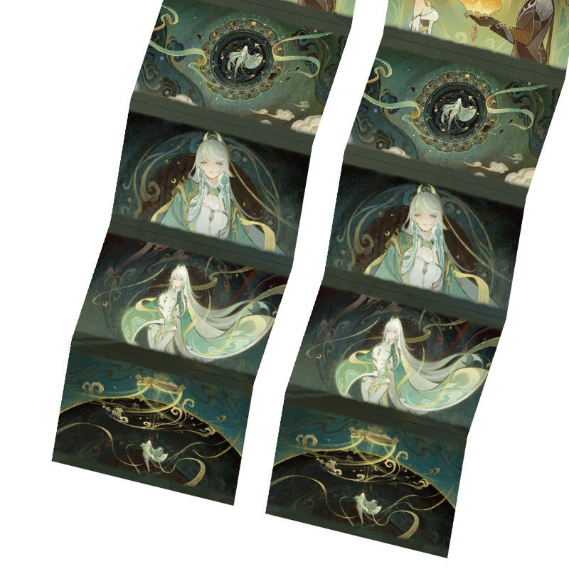 Genshin Impact Moon Amid Clouds Series Liyue Themed Mini Book Fridge Magnet
