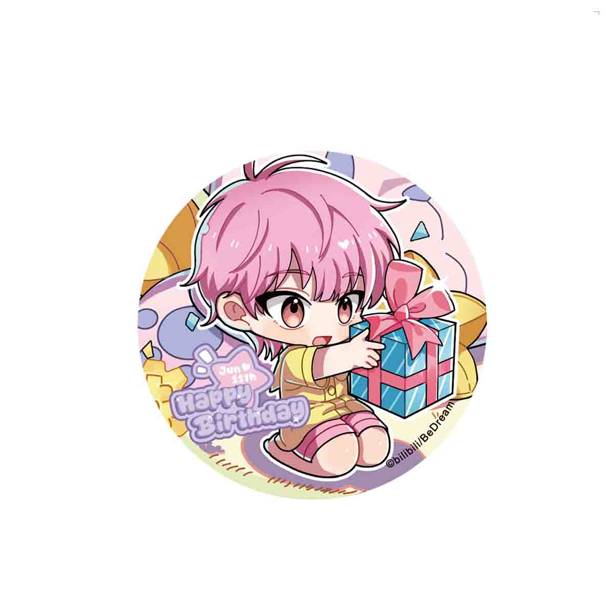 Link Click Tinplate Badge Morning Time Li Tianchen Li Tianxi