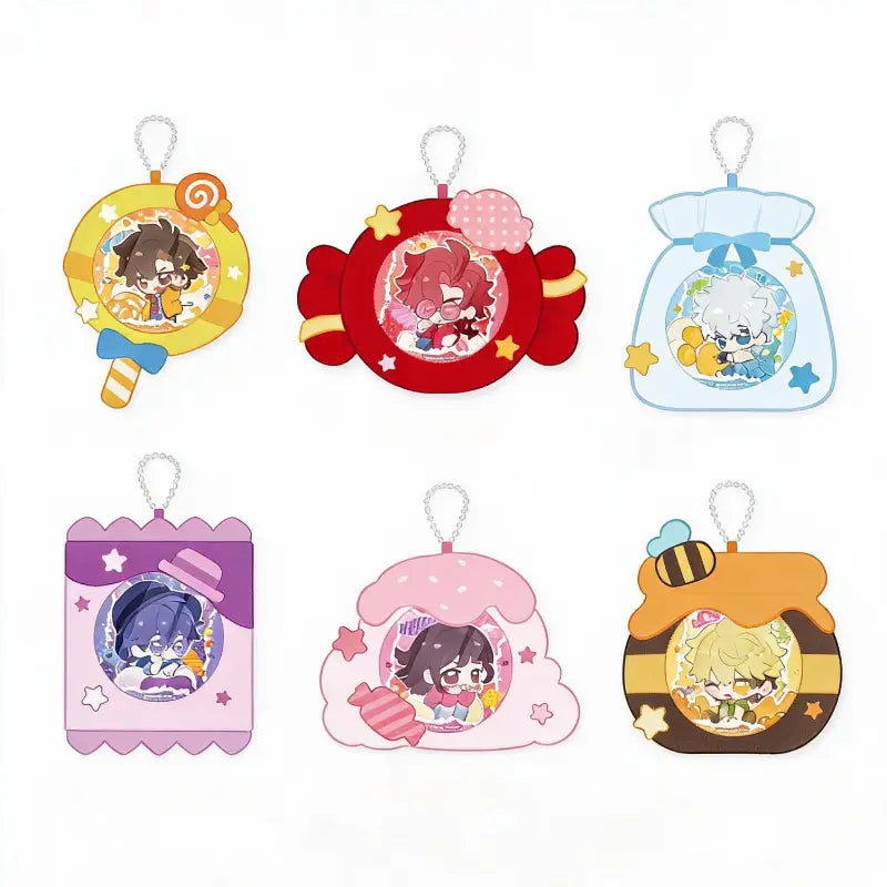 Link Click Colorful Candy Series Plush Badge Cover Set--A Plush Protective Case With A Badge