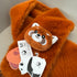 CCTV iPanda merch-soft and cute Embroidered Red Panda Scarf & Brooch Set